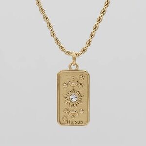 The Sun Tarot Card Necklace Water 💦 Resistant